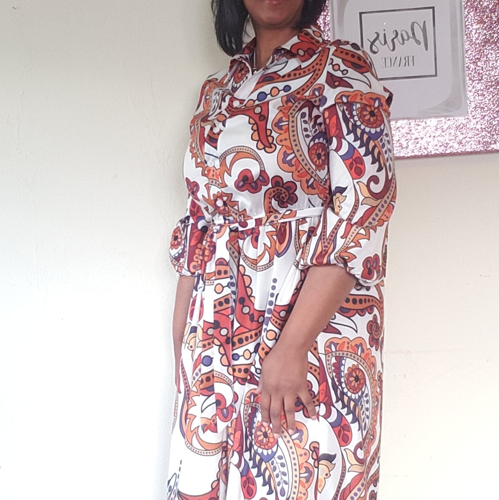 Women’s Floral Print Maxi Dress Floor Length